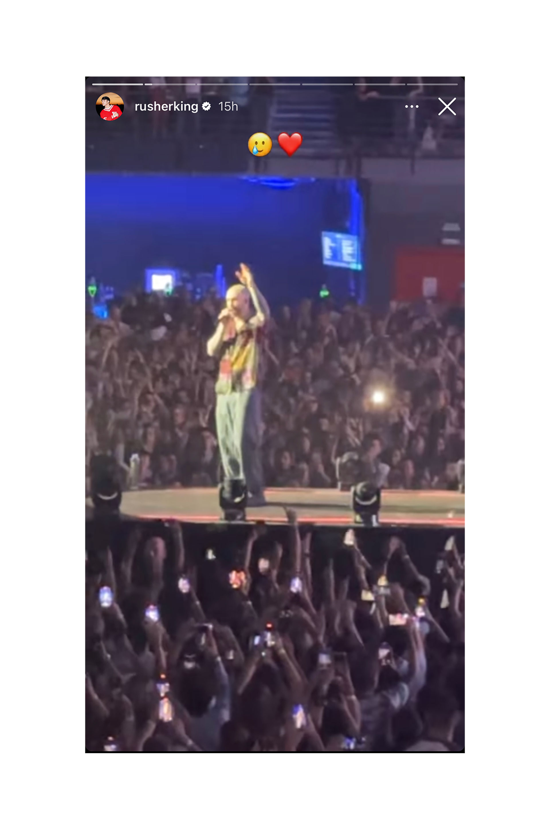 La imagen que subió Rusher a sus redes dejó en evidencia que estuvieron juntos y en el mismo lugar 