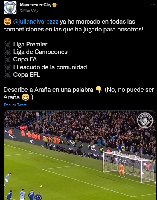 La consigna del Manchester City con Julián Álvarez