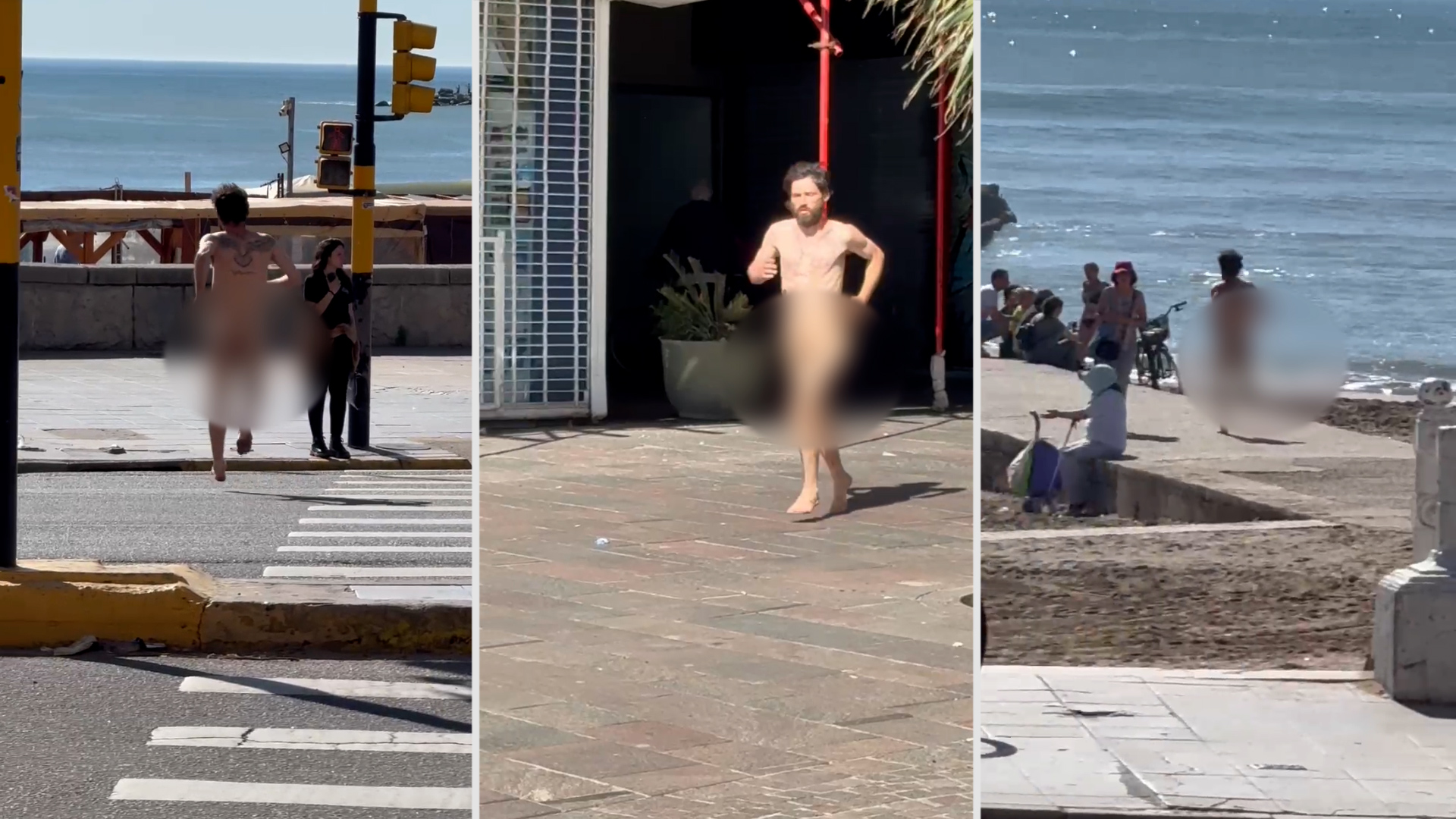 Video: un hombre quedó detenido tras correr desnudo por la peatonal de Mar  del Plata - Infobae