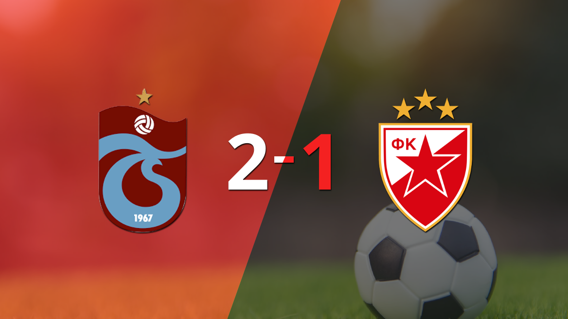 Trabzonspor sacó los 3 puntos en casa al vencer 2-1 a Estrella Roja