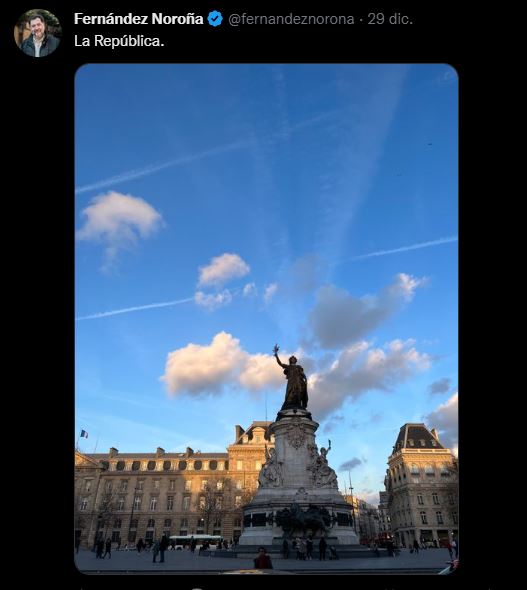 El legislador ha difundido imágenes de su viaje por medio de sus redes sociales (Twitter/@fernandeznorona)