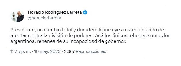 Rodríguez Larreta utilizó sus redes sociales para contestar al discurso del presidente Alberto Fernández