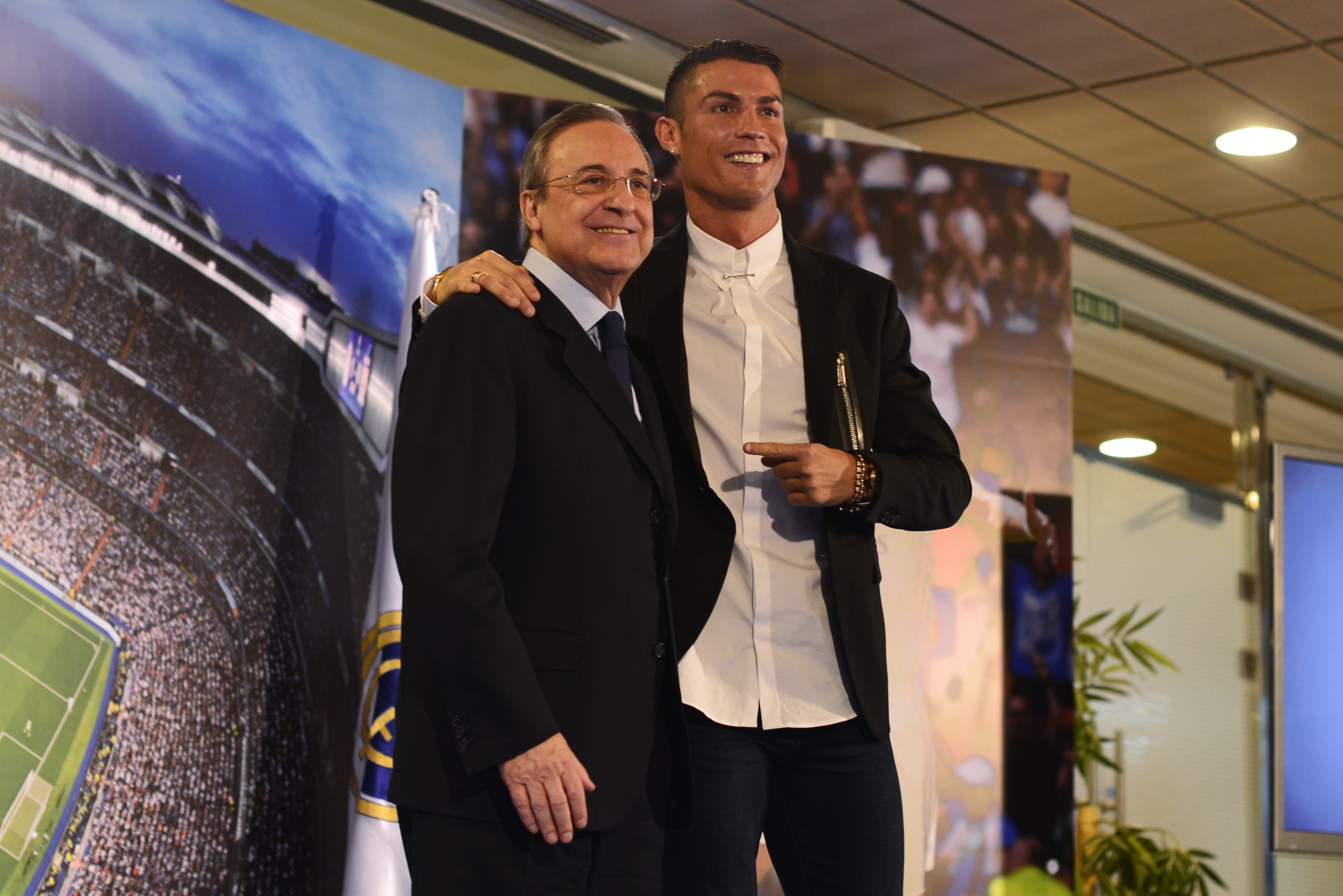 Cristiano Ronaldo y Florentino Pérez (Foto: Europa Press)
