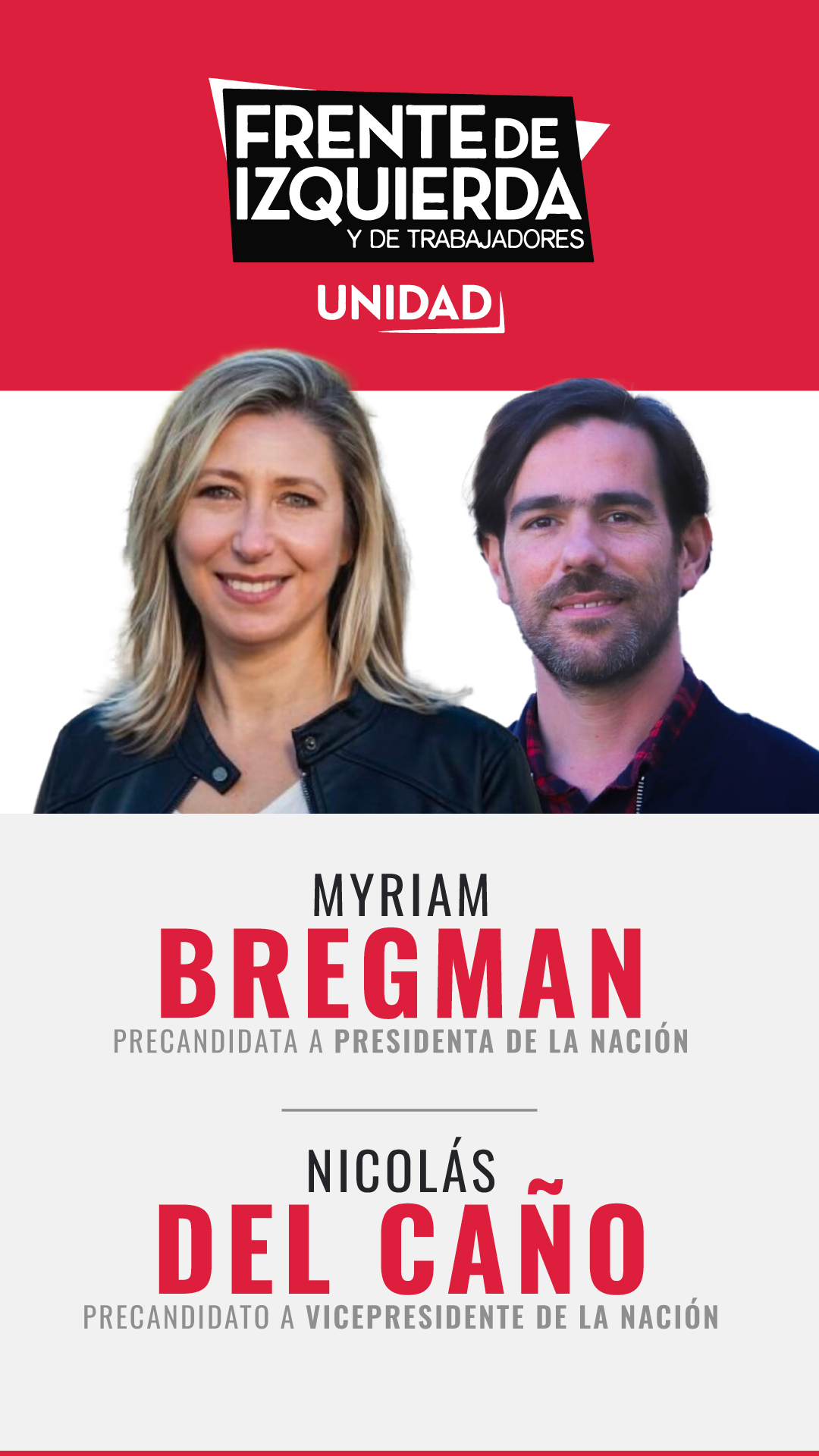 Myriam Bregman y Nicolás del Caño