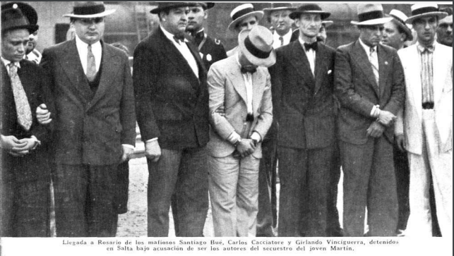 Marzo 1933, fin de la historia. Los implicados ya fueron detenidos por la policía. Fotografía Revista Caras y Caretas.