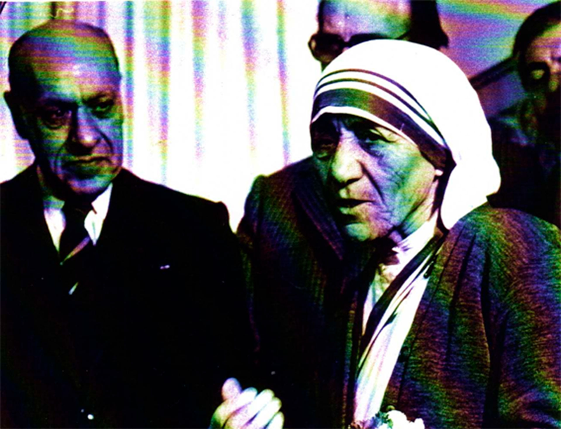 El ex canciller Aguirre Lanari con la Madre Teresa