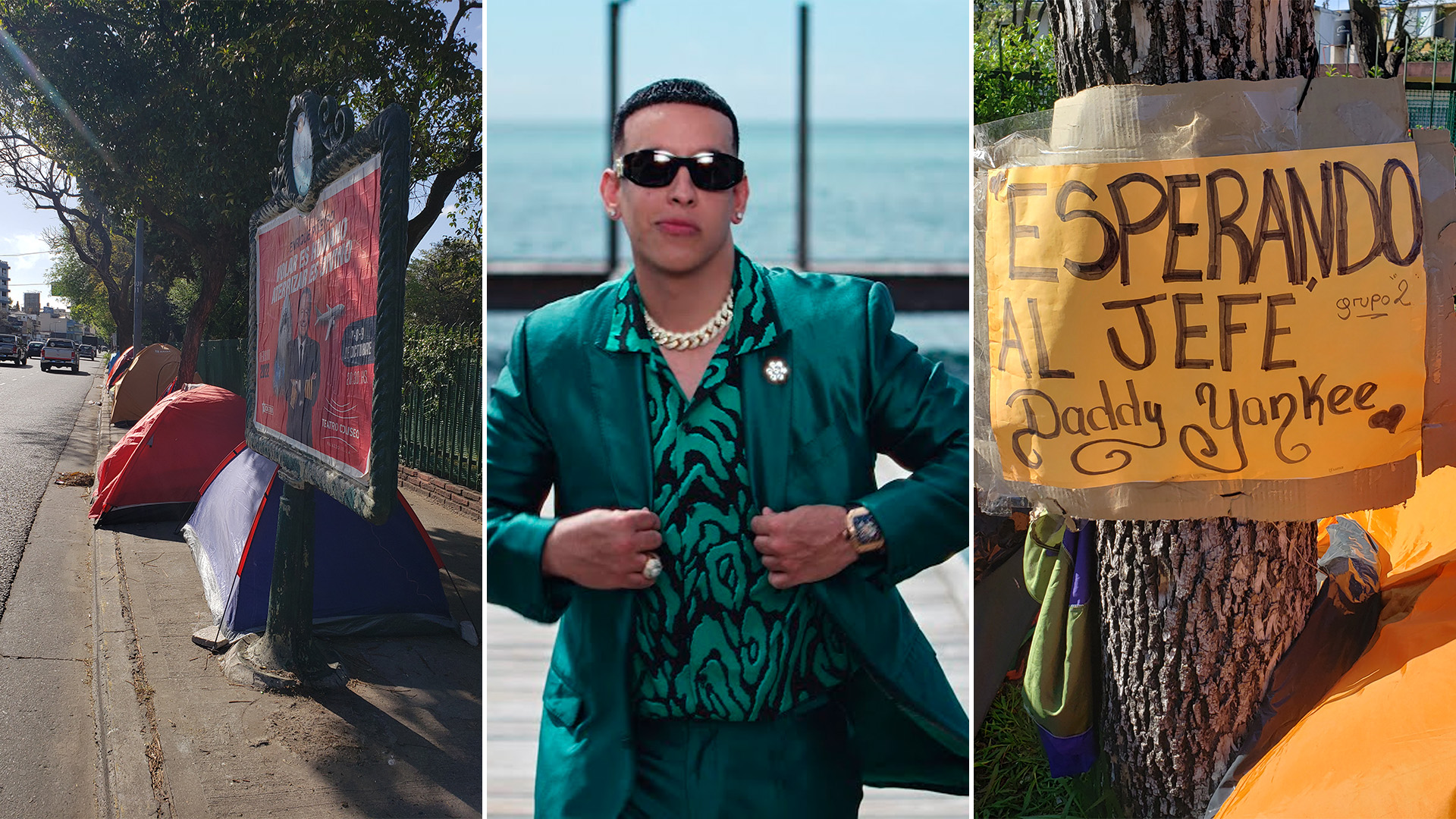 Fans están acampando en los alrededores de la cancha de Vélez para ver los últimos shows de Daddy Yankee en Buenos Aires (Fotos: RS Fotos)