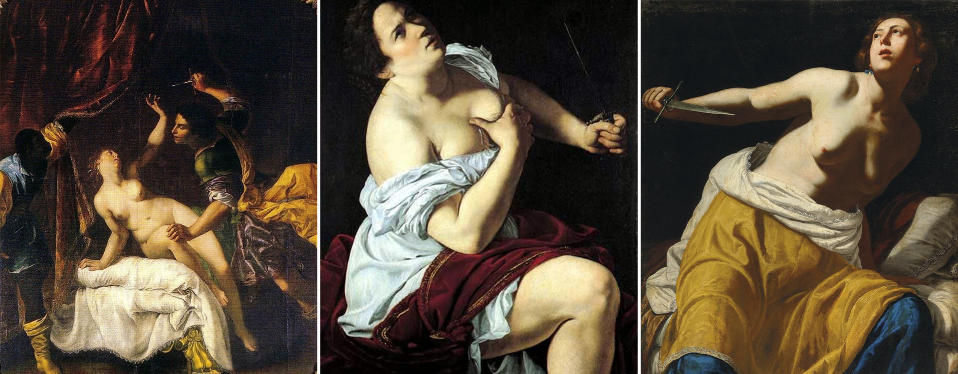 Tres obras de Artemisia Gentileschi
