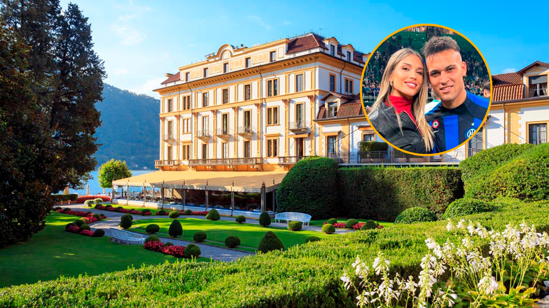 Los detalles de la lujosa boda de Lautaro Martínez y Agustina Gandolfo: así es el imponente hotel de la realeza que eligieron para la fiesta en lago de Como 