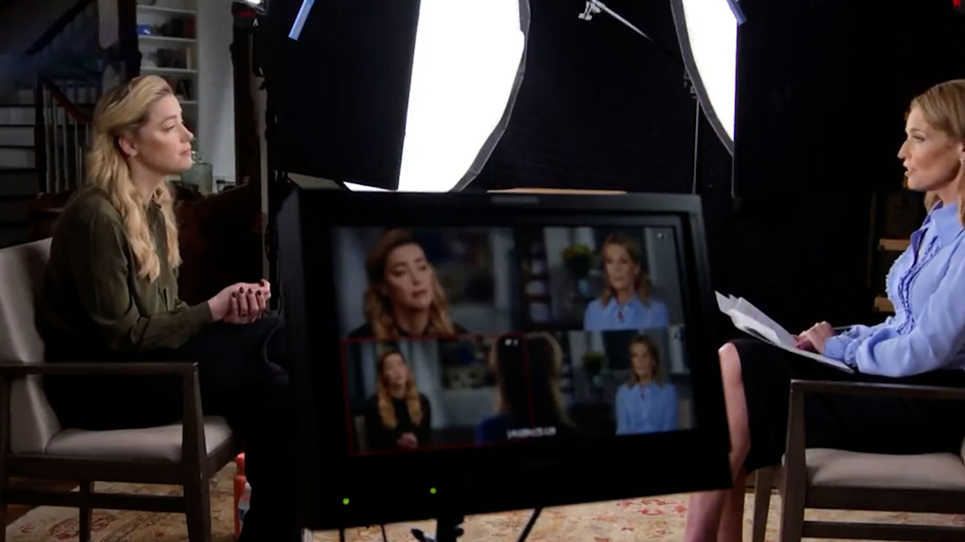 Amber Heard en su entrevista con el programa Today de NBC News
