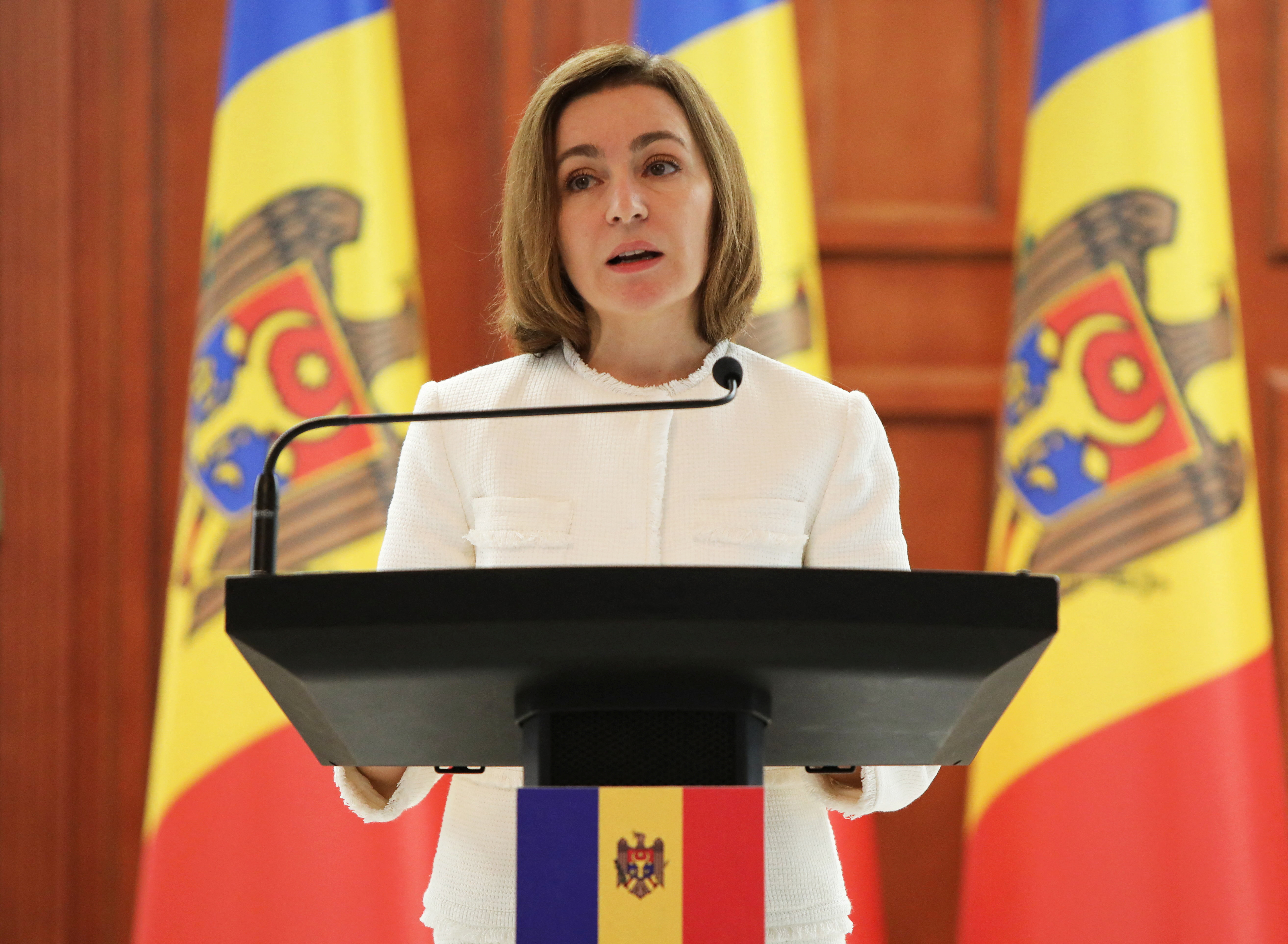 La presidenta de Moldavia, Maia Sandu (REUTERS/Vladislav Culiomza)