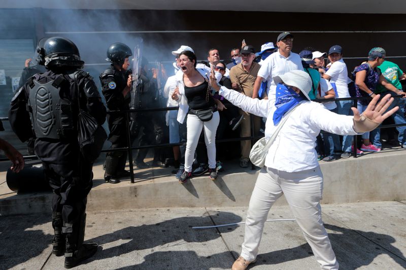 Imagen de archivo de una protesta en Managua contra el presidente de Nicaragua, Daniel Ortega, el 14 de octubre de 2018. REUTERS/Oswaldo Rivas