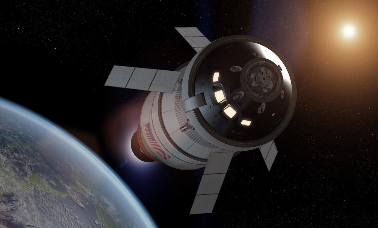 Ilustración de la nave Orión de la misión Artemis I (NASA)

