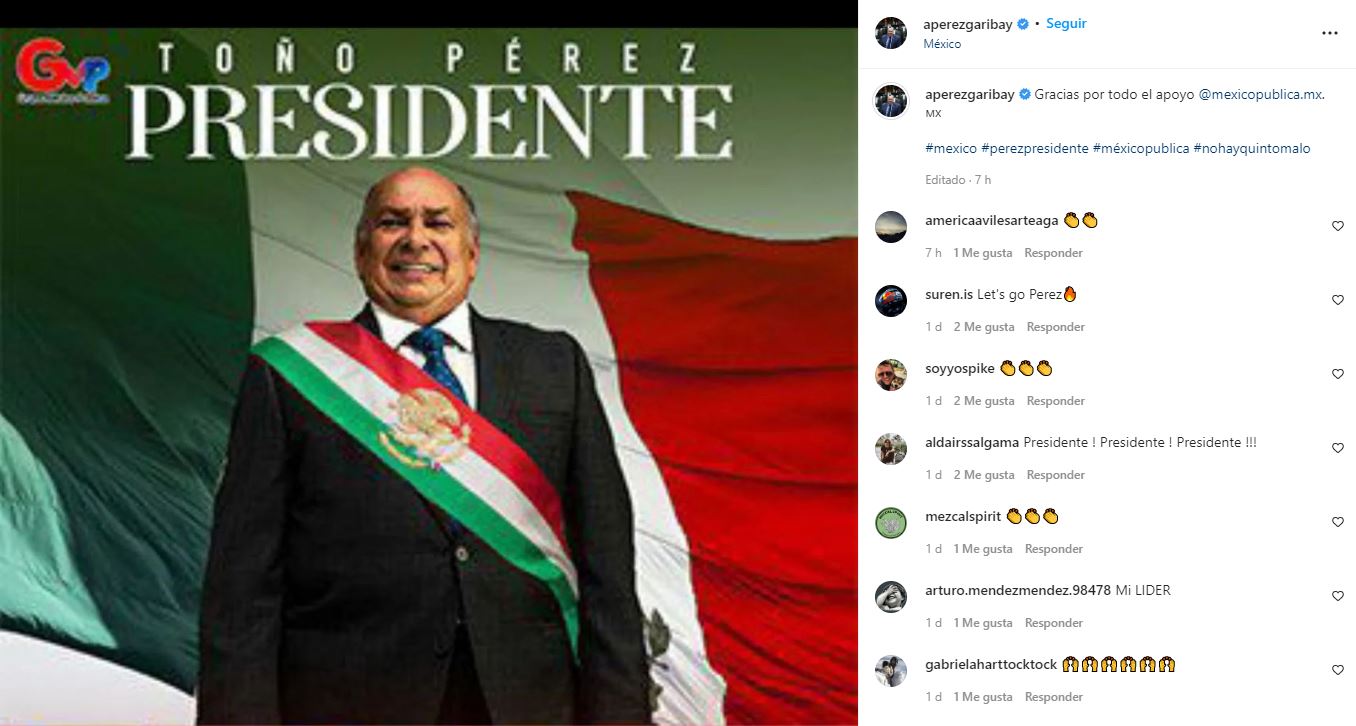 Antonio Pérez Garibay, padre de Checo Pérez, habría violado la ley con nueva campaña para ser presidente en 2024 (Foto: Instagram/@aperezgaribay)