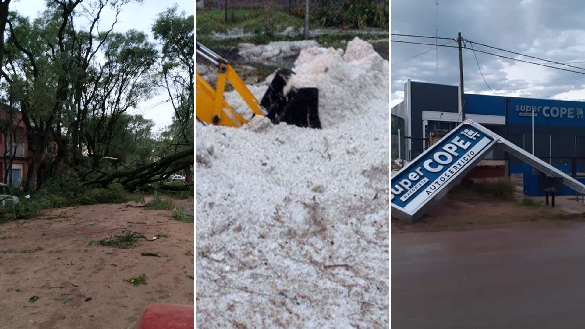 Impresionante tormenta de granizo en Entre Ríos: casas destrozadas, voladuras de techos y gran cantidad de aves muertas