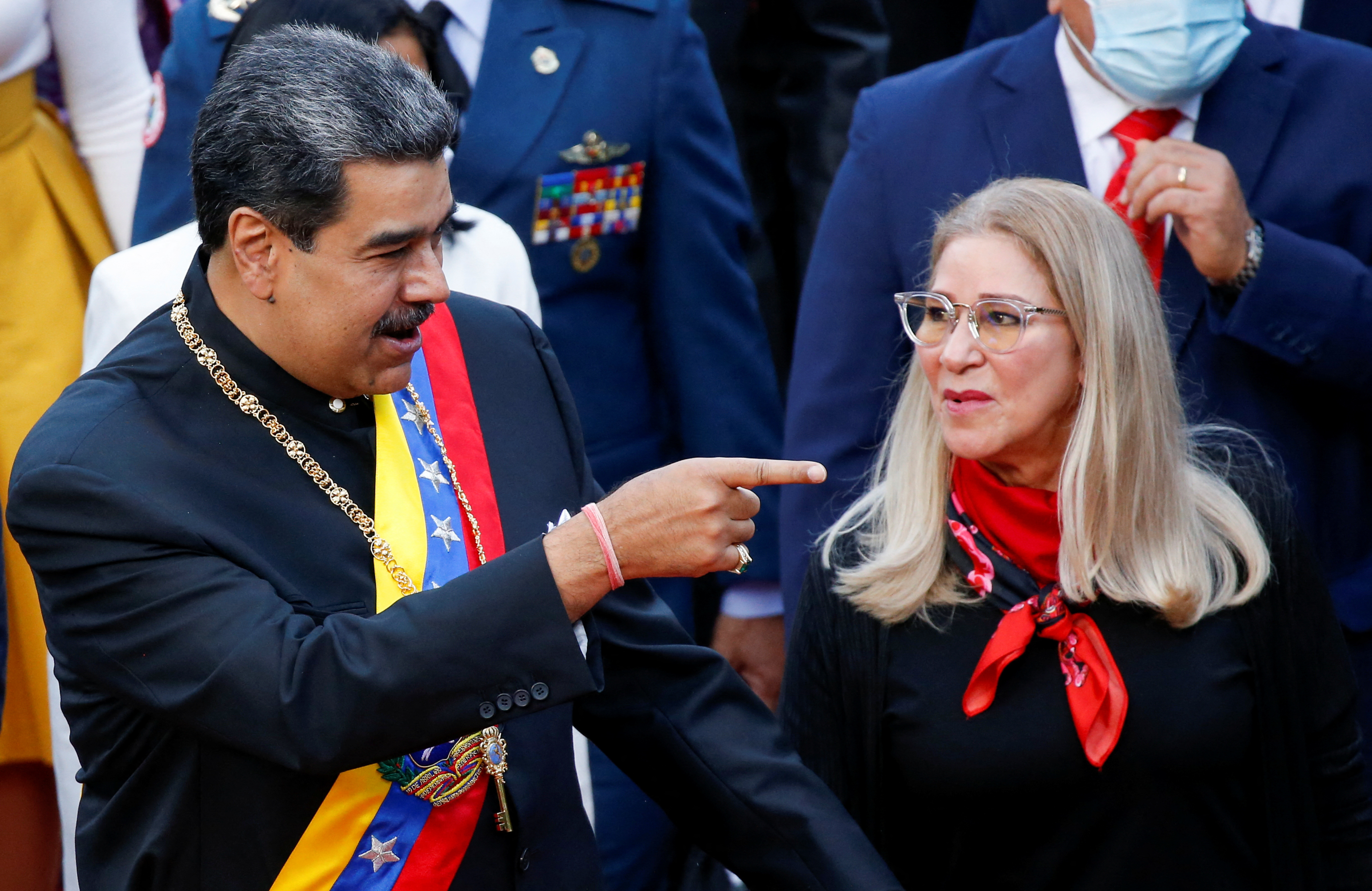 El presidente de Venezuela, Nicolás Maduro, con su esposa Cilia Flores se encontrarán con la esposa de Petro. REUTERS/Leonardo Fernández Viloria