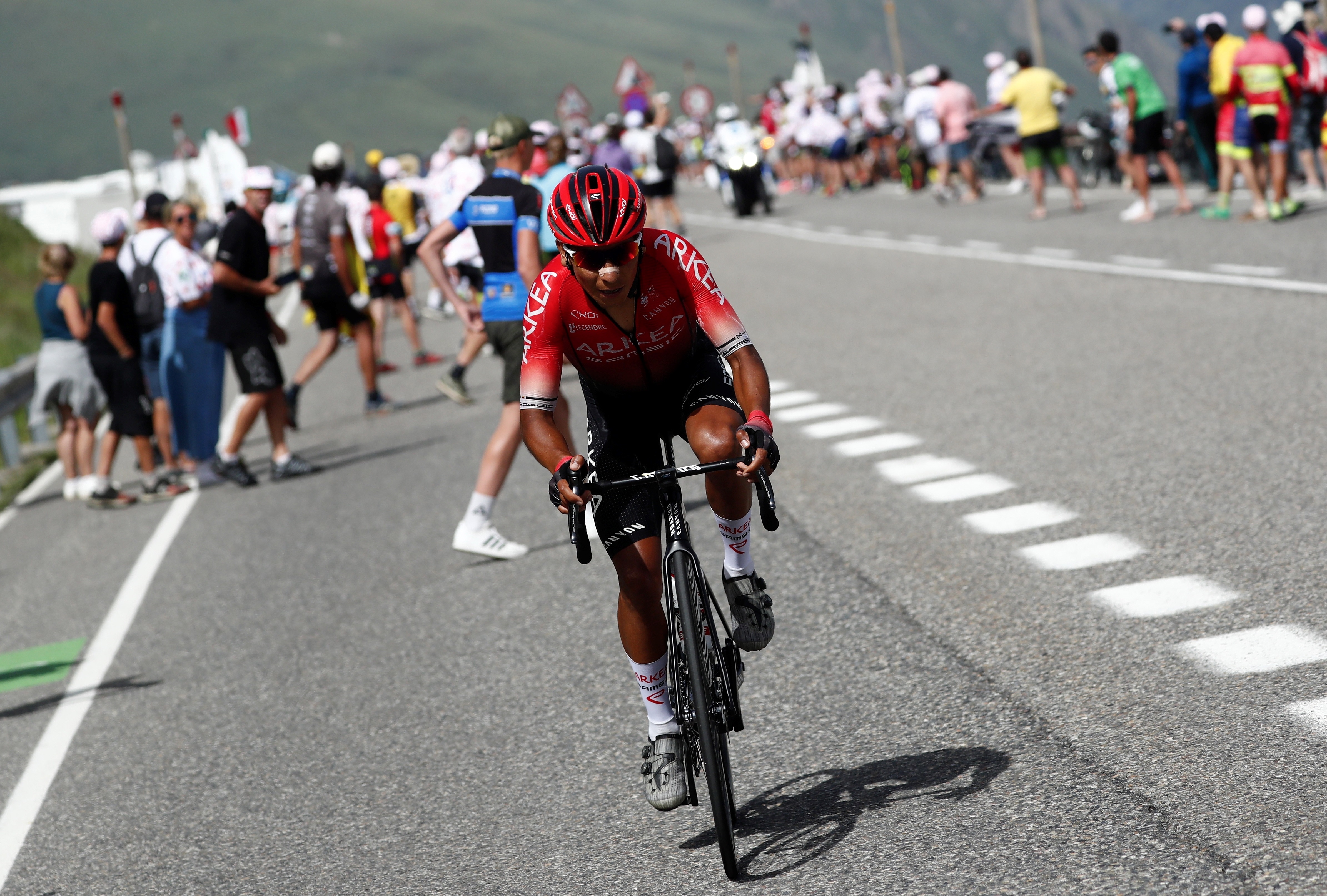 El colombiano Nairo Quintana, en la etapa del Tour de Francia disputada el domingo. EFE/EPA/GUILLAUME HORCAJUELO/Archivo
