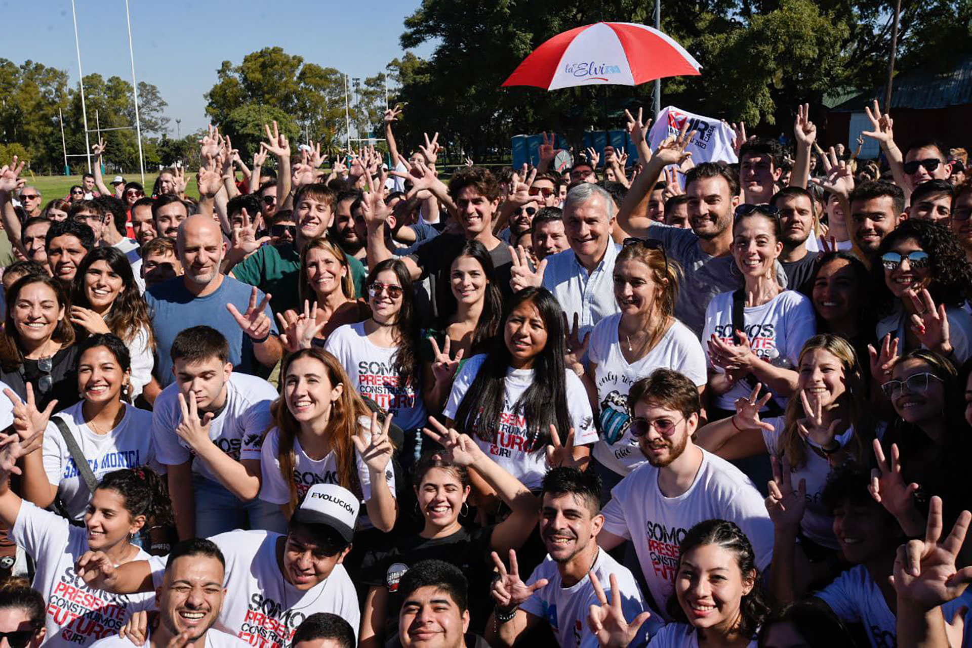 Miles de jóvenes radicales se reunieron en Parque Sarmiento, ubicado en el barrio porteño de Saavedra