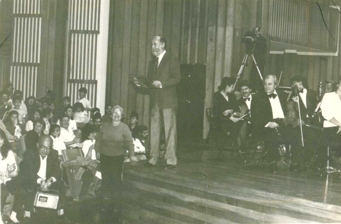 Antes de que el Concejo de Bogotá oficializara la creación de la OFB, García y sus músicos trabajaron 'ad honorem'. Foto: Orquesta Filarmónica de Bogotá.