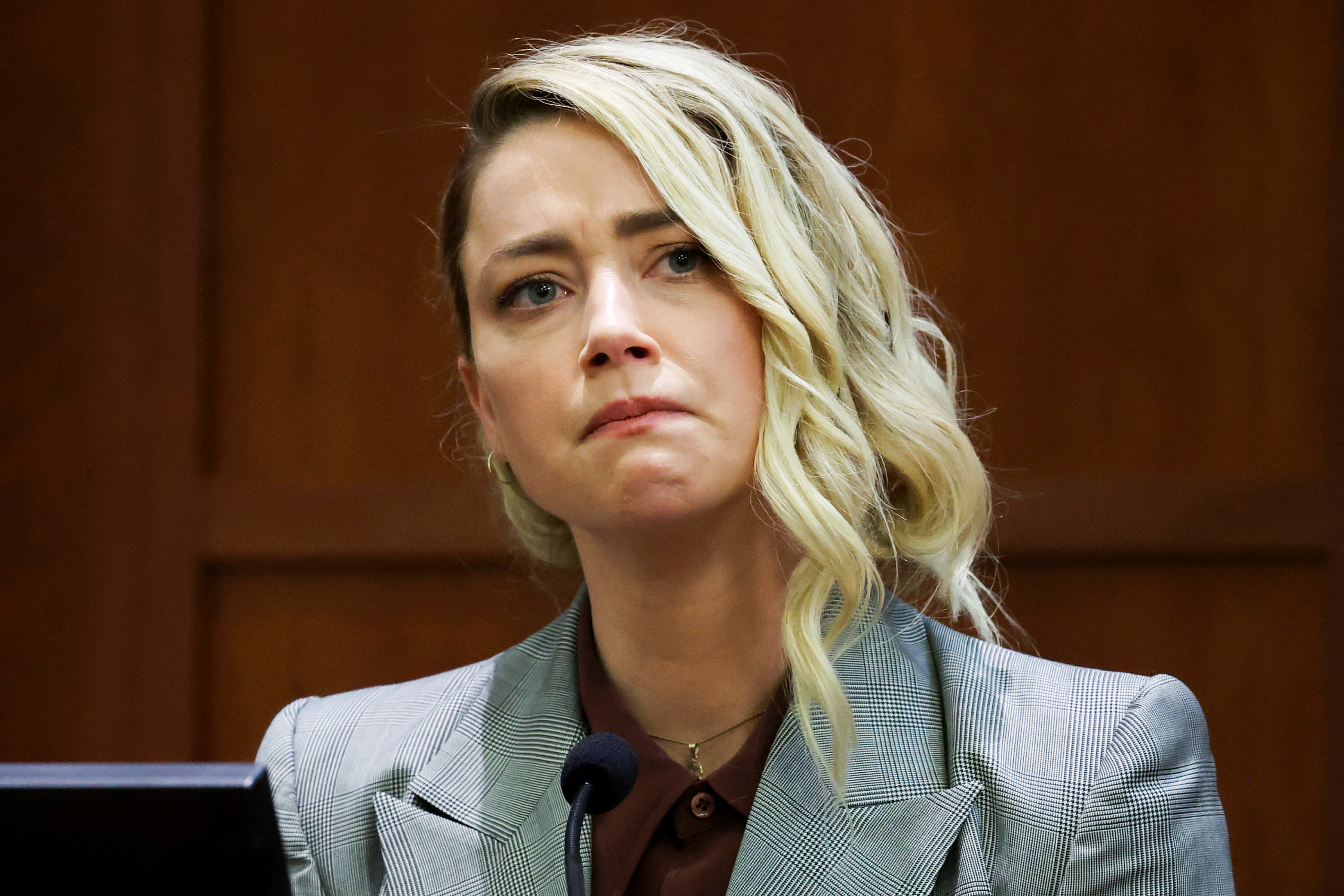 Amber Heard returned to testify after the declarations of Kate Moss in favor of Johnny Depp.  (Photo: Michael Reynolds/Pool via REUTERS)