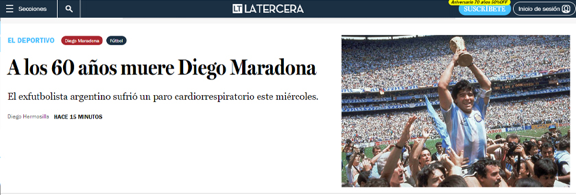 La Tercera, Chile