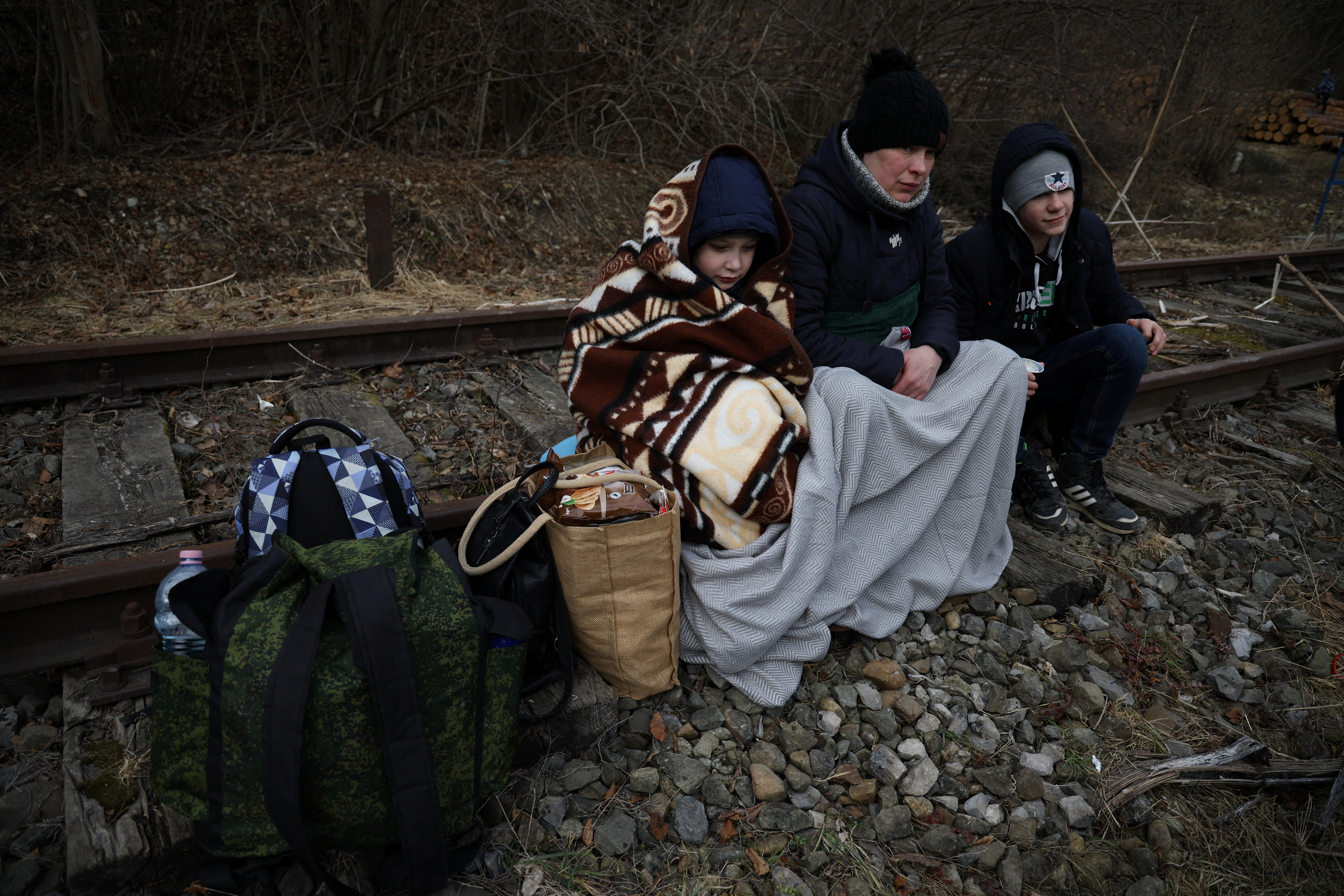 Desplazados en la frontera entre Polonia y Ucrania (REUTERS/Kacper Pempel)