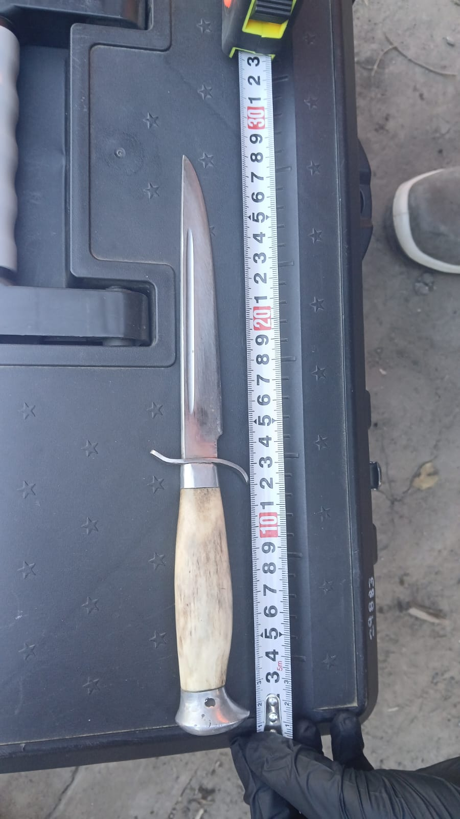 Cuchillo secuestrado durante la investigación