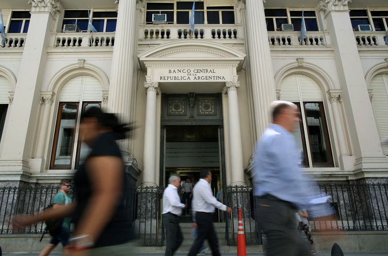 La sede del Banco Central en el distrito financiero de Buenos Aires.