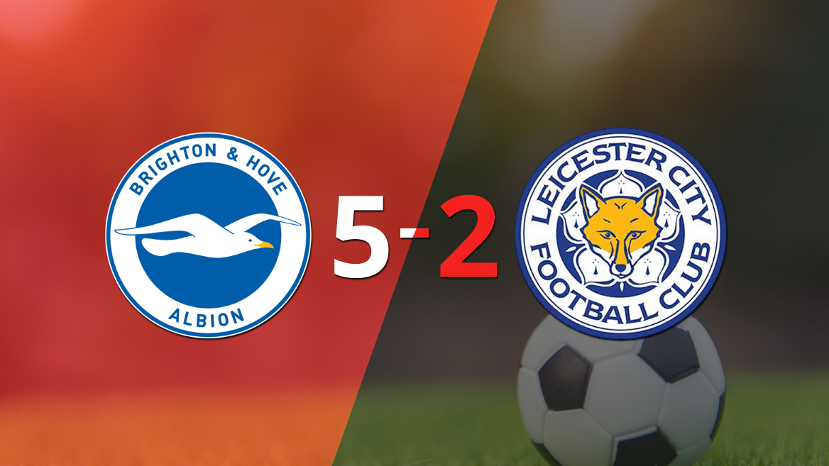 Con doblete de Alexis Mac Allister, Brighton and Hove liquidó 5-2 a Leicester City