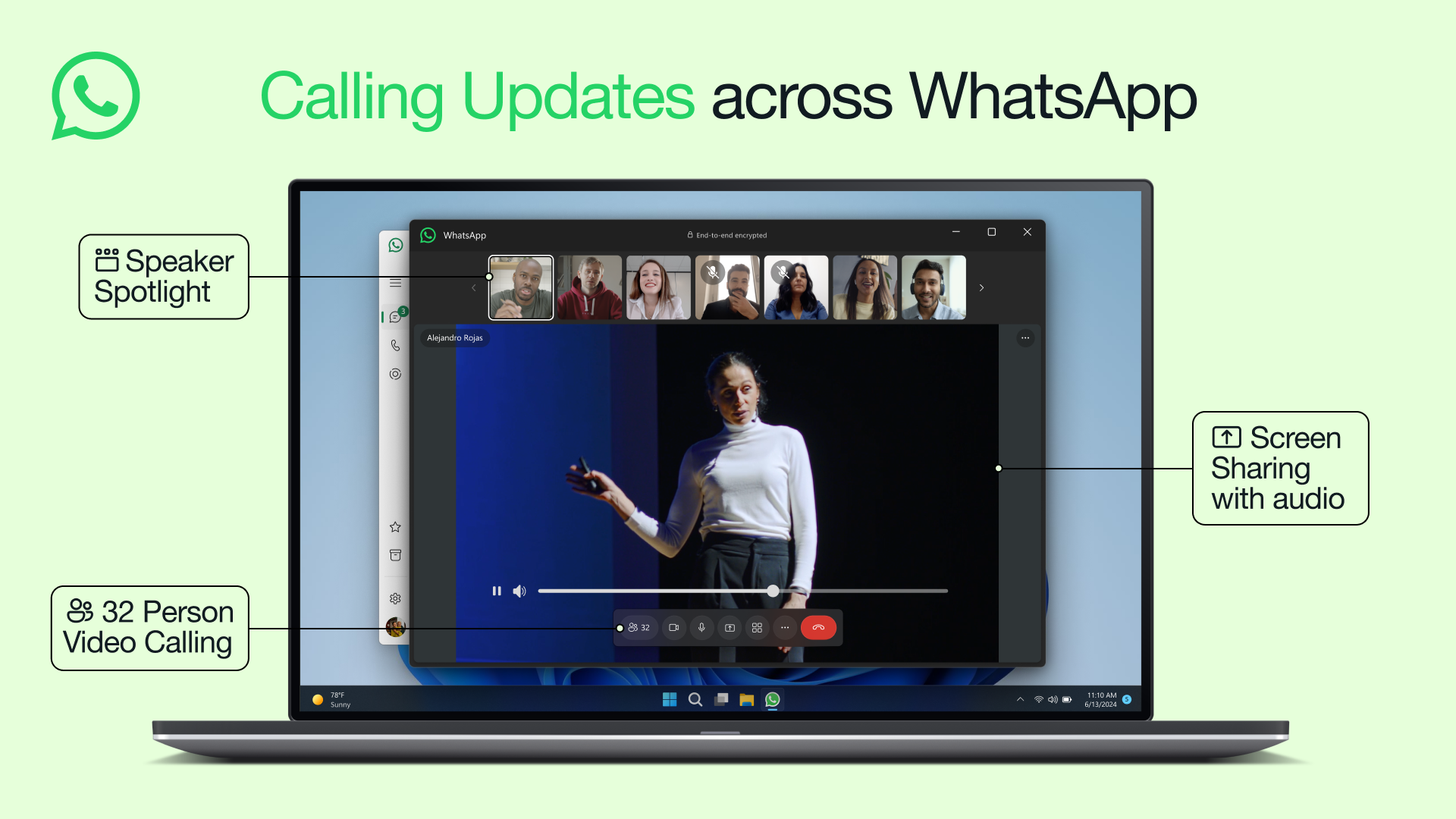 WhatsApp renueva las videollamadas: hasta 32 participantes, pantalla compartida y más