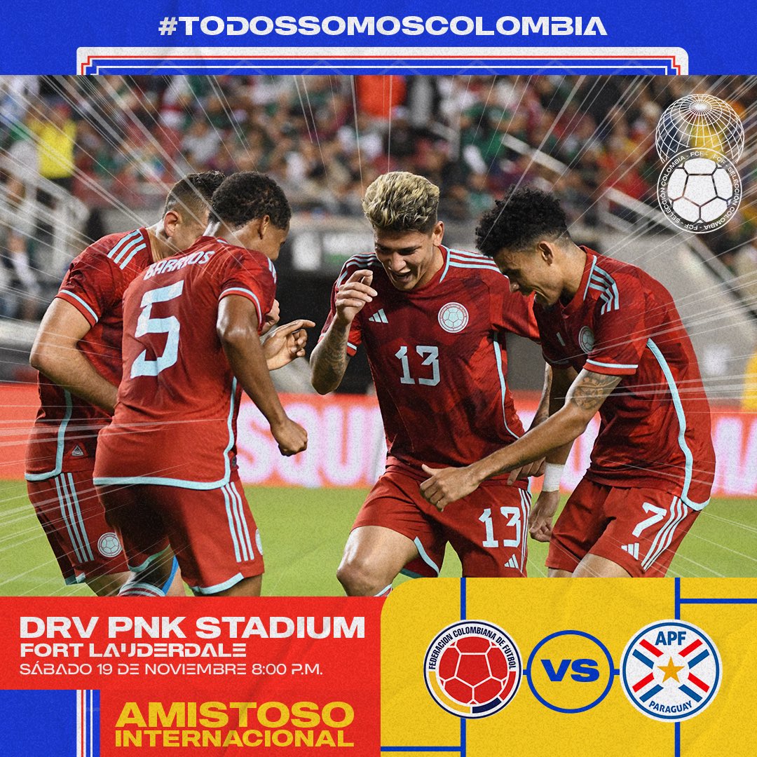 Selección Colombia jugará partido amistoso en el mes de noviembre ante Paraguay