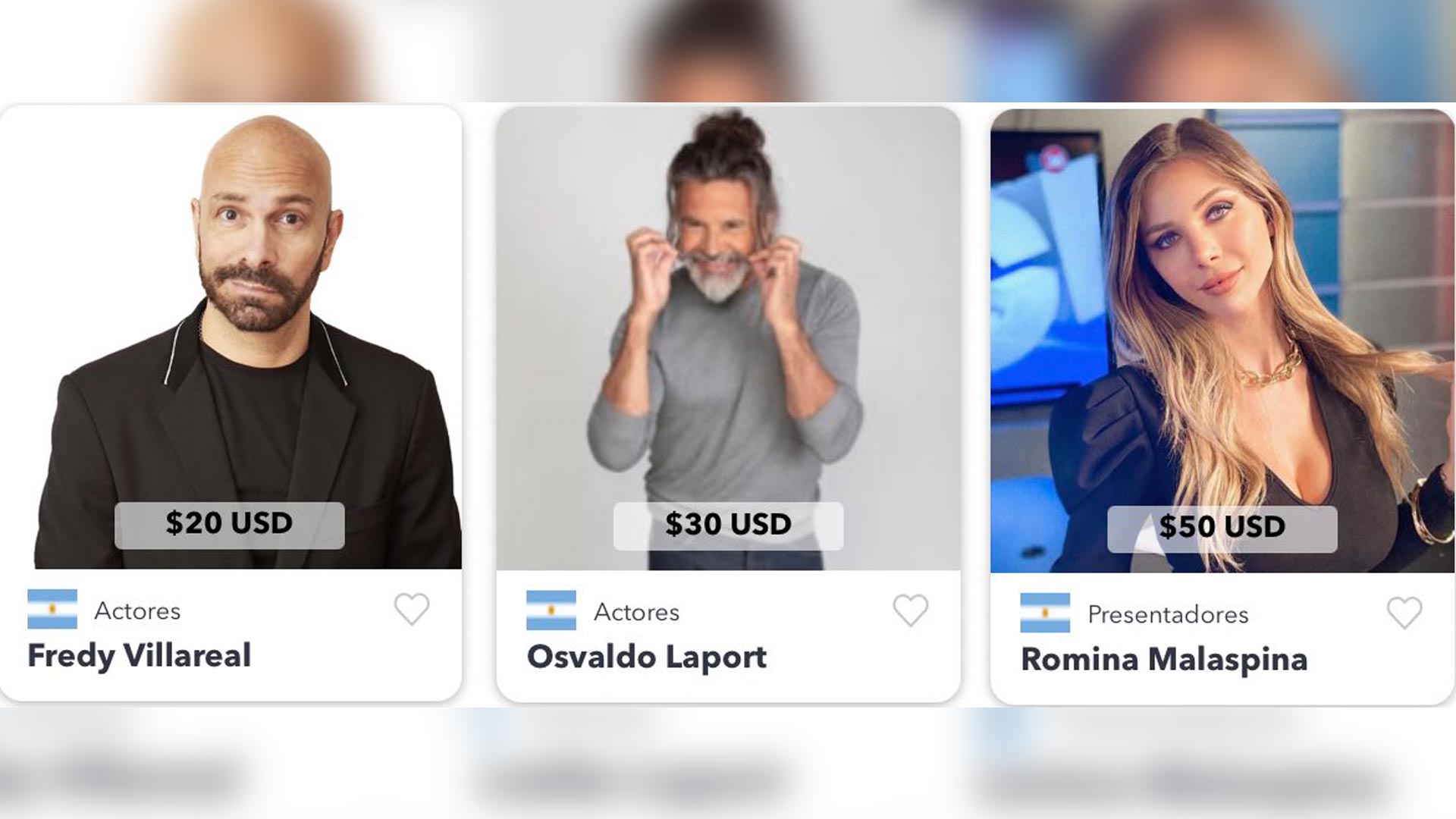 De Fredy Villarreal a Osvaldo Laport y Romina Malaspina: los famosos que cobran en dólares por un saludo personalizado
