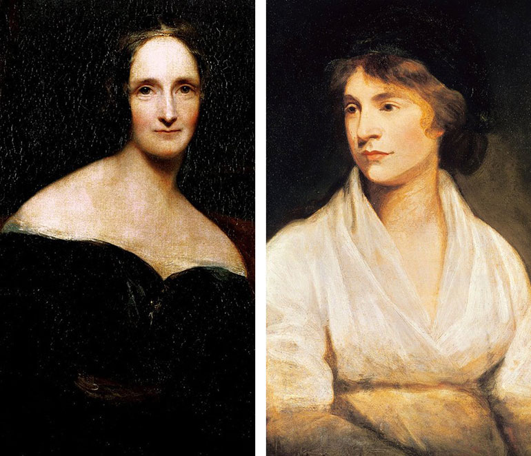 Mary Shelley y su madre, Mary Wollstoncraft, pionera del feminismo