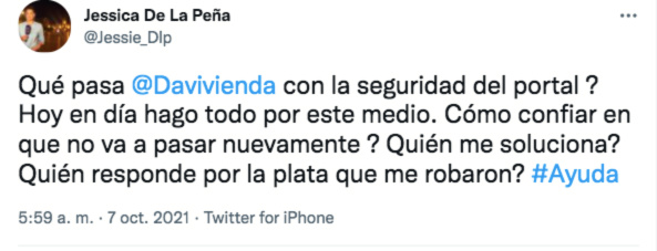 Publicación de Jessica de la Peña