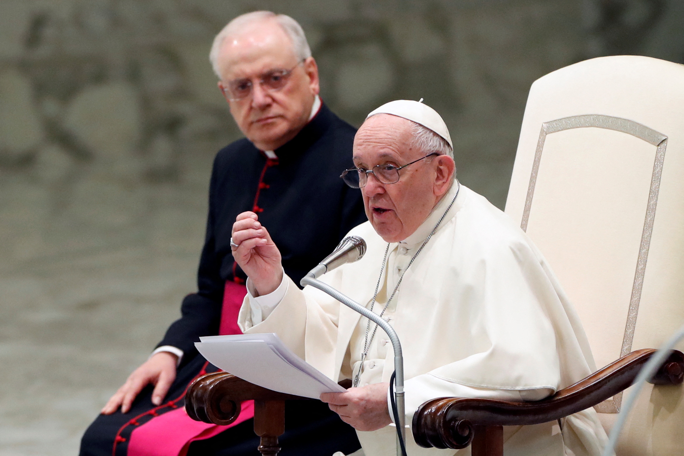 El Papa Francisco celebra la audiencia general semanal en el Vaticano, el 26 de enero de 2022. REUTERS/Remo Casilli