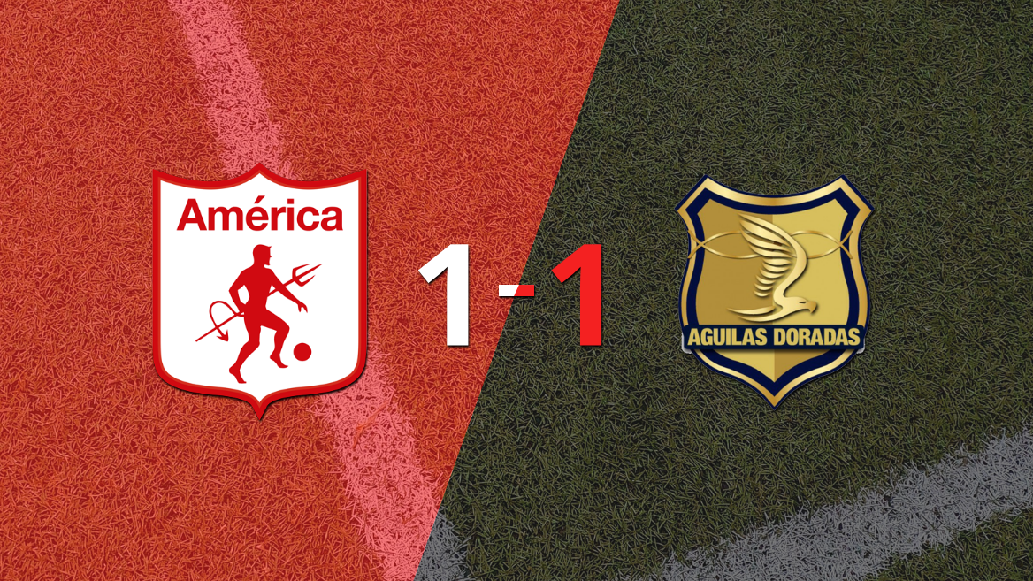 Águilas Doradas Rionegro logró sacar el empate a 1 gol en casa de América de Cali