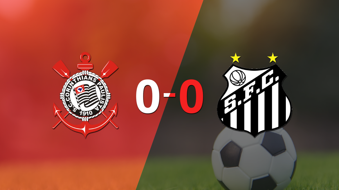Sin muchas emociones, Corinthians y Santos empataron 0-0