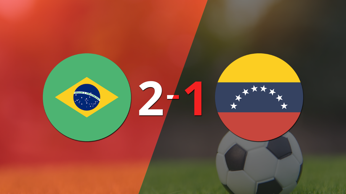 Brasil le ganó a Venezuela en su casa por 2-1