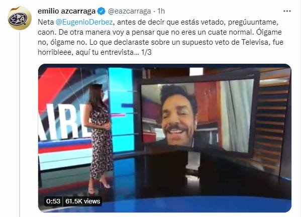 Según el presidente de Televisa, el verdadero enojo sería la serie La Familia Peluche (Foto: Twitter/@eazcarraga)