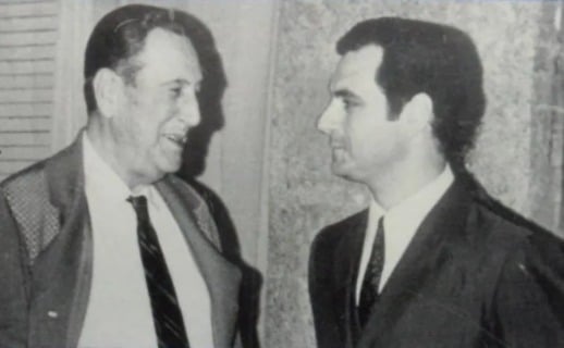 Juan Domingo Perón junto a su entonces secretario político Julián Licastro