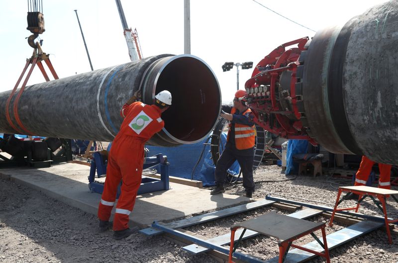 Imagen de archivo de trabajadores en faenas en el sitio de construcción del gasoducto Nord Stream 2, cerca del pueblo de Kingisepp, óblast de Leningrado, Rusia. 5 de junio, 2019 (REUTERS/Anton Vaganov)