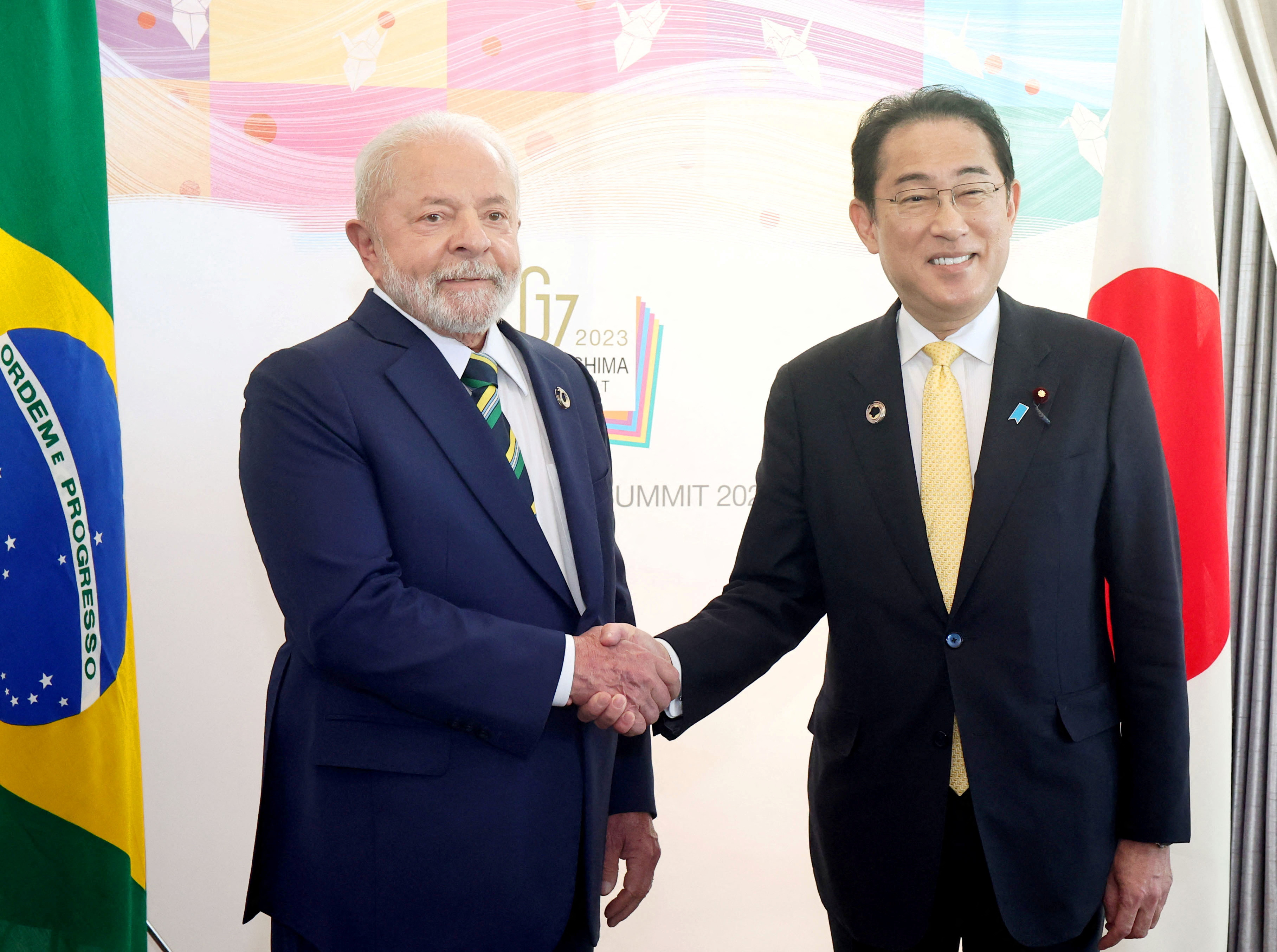 Lula da Silva junto al japonés Fumio Kishida (Reuters)
