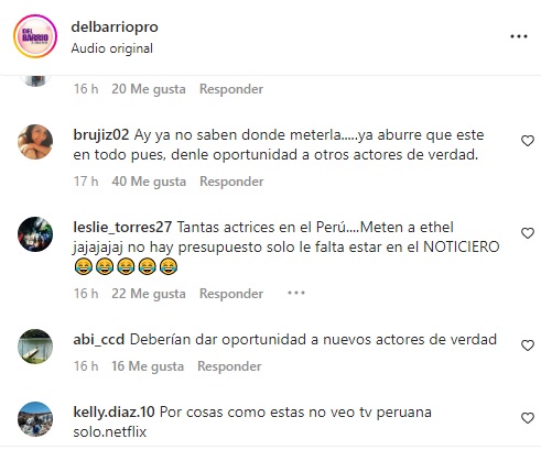 Usuarios de las redes sociales critican a Ethel Pozo. Instagram.