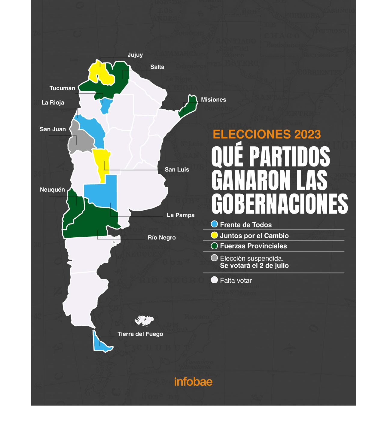 Mapa electoral de las elecciones 2023 de Argentina