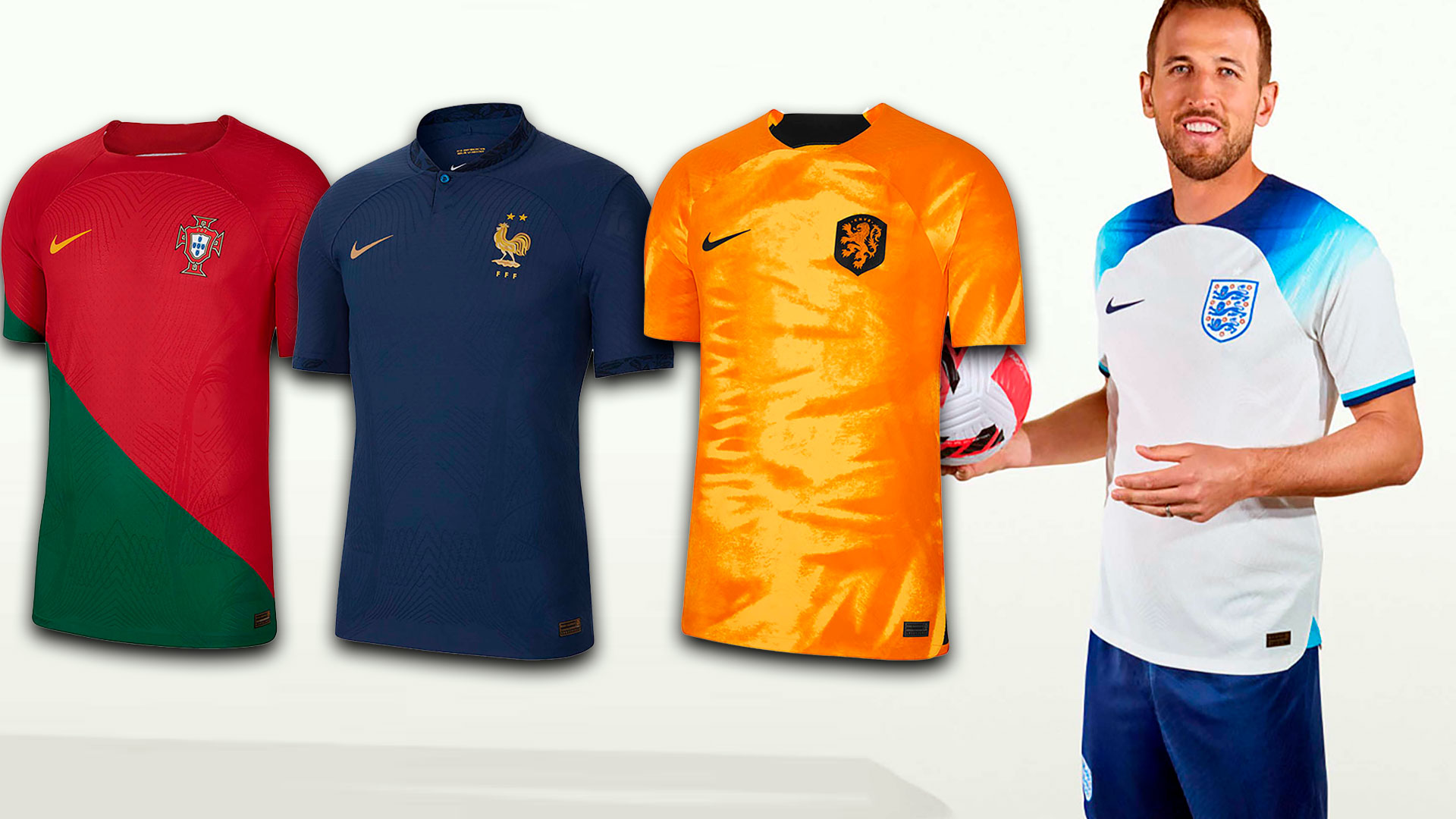 Persuasión buffet Espacio cibernético Portugal, Países Bajos, Francia y otras siete selecciones presentaron sus  camisetas para el Mundial de Qatar 2022 - Infobae