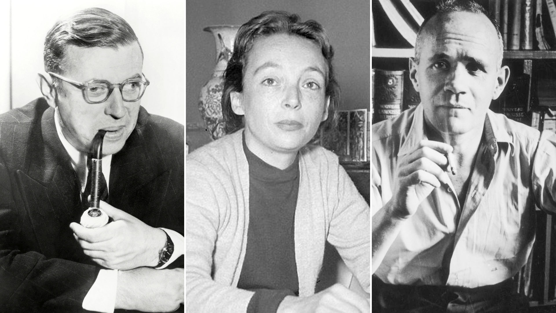Sartre, Marguerite Duras y Jean Genet 