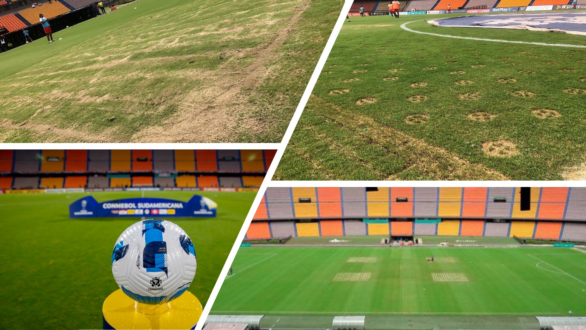 En imágenes: con lluvia y desgaste en la grama, volvió el fútbol al estadio Atanasio Girardot de Medellín