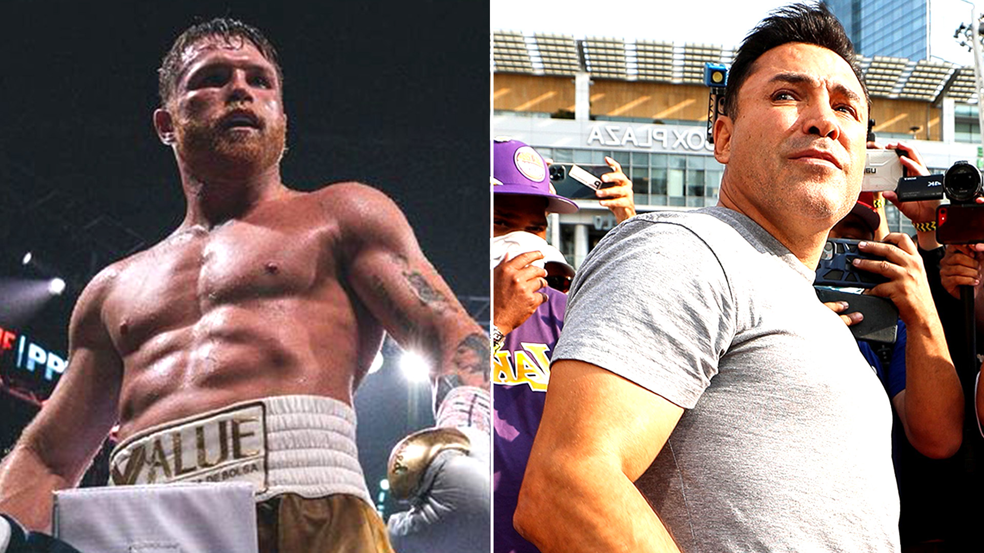 Óscar de la Hoya compartió quién podría ser el rival adecuado para Saúl Álvarez (Fotos: Instagram/@canelo// EFE)