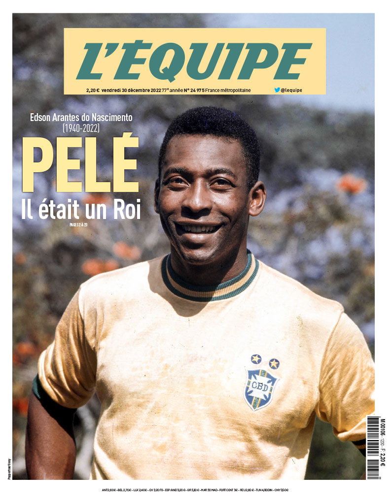 La portada de L’Équipe por el fallecimiento de Pelé: “Él era un Rey”