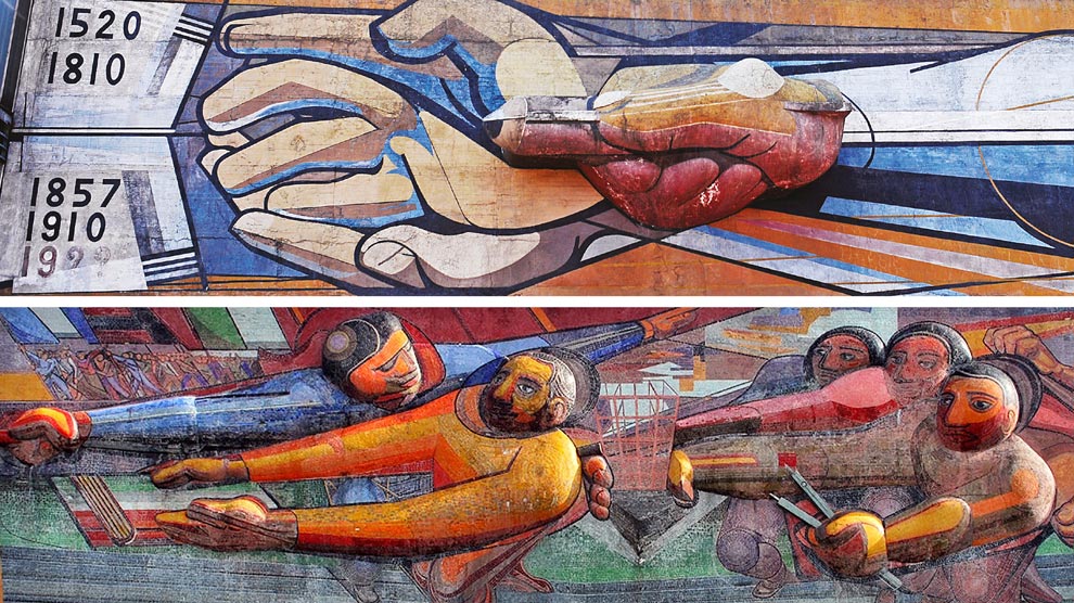 El mural lleva por nombre "Las fechas de la historia de México o el Derecho a la Cultura”.